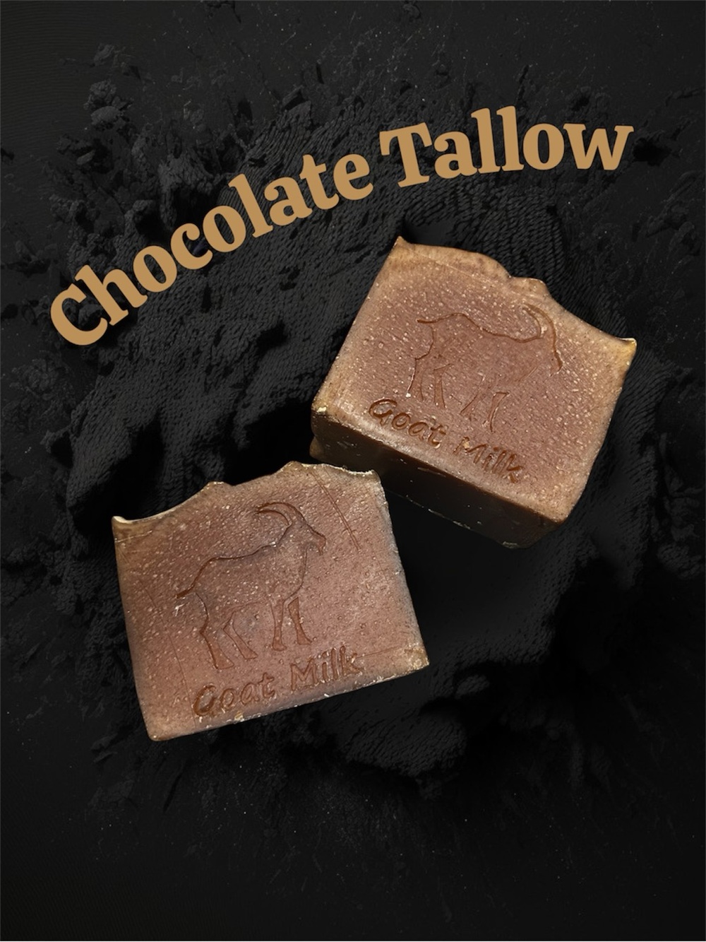 Chocolate Tallow Soap Bars Set of Two